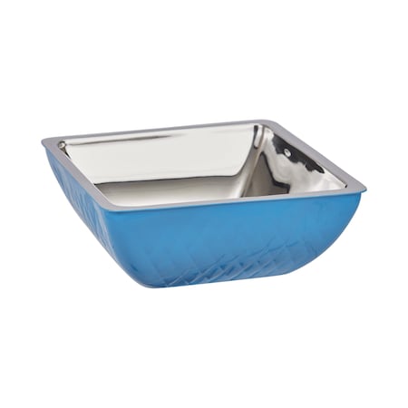 Bon Chef Square Diamond Cold Wave Bowl  10-1/4" X 10-1/4" X 3-7/8" H   3 Qt 9332DICARIBBEANBLUE